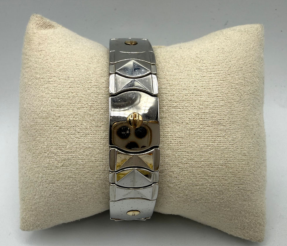 Thumbnail: 14 Karat Yellow Gold/ Stainless Steel Bracelet
