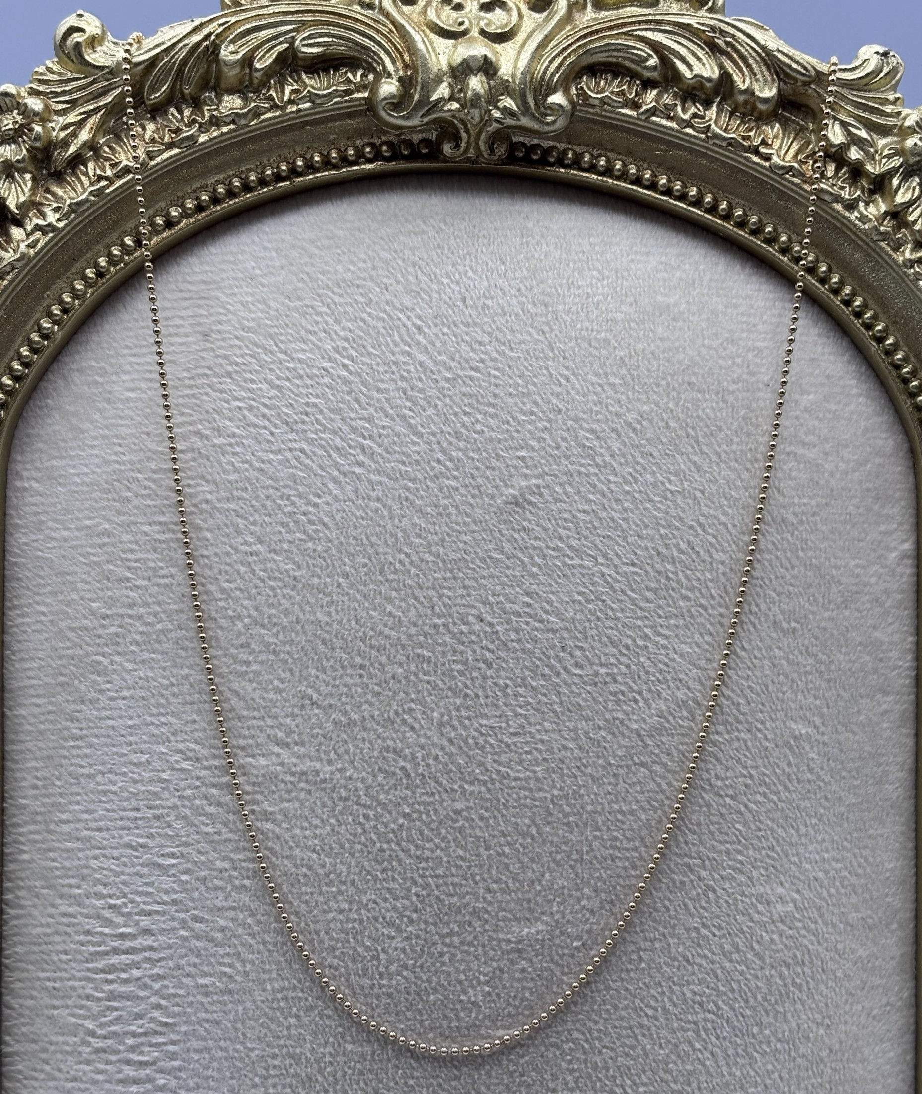 14KYG 1.2mm Ball Chain Necklace 24"