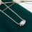 Thumbnail: Custom 14 Karat White Gold Marquise Diamond Necklace