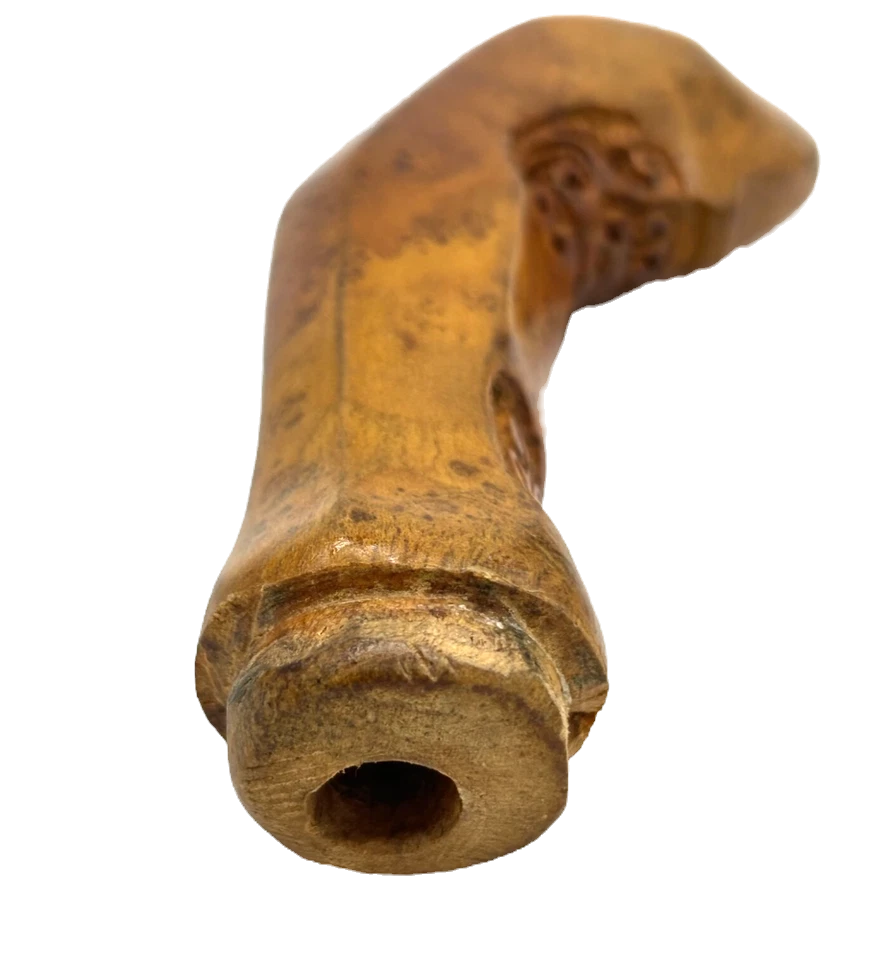 Thumbnail: 20th Century Java Wood Keris Handle with Masks