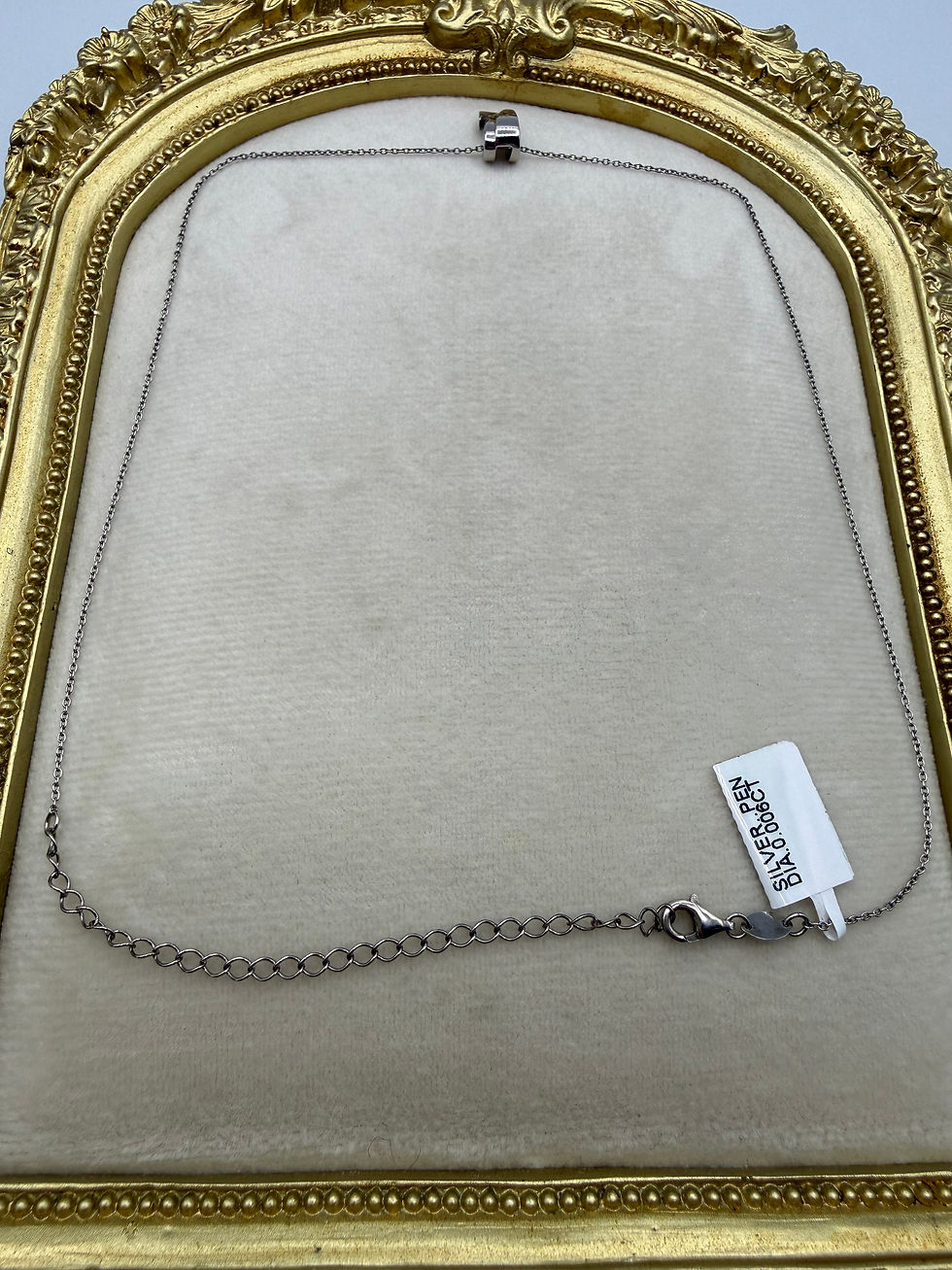 Thumbnail: Sterling Silver .06ct Diamond Necklace