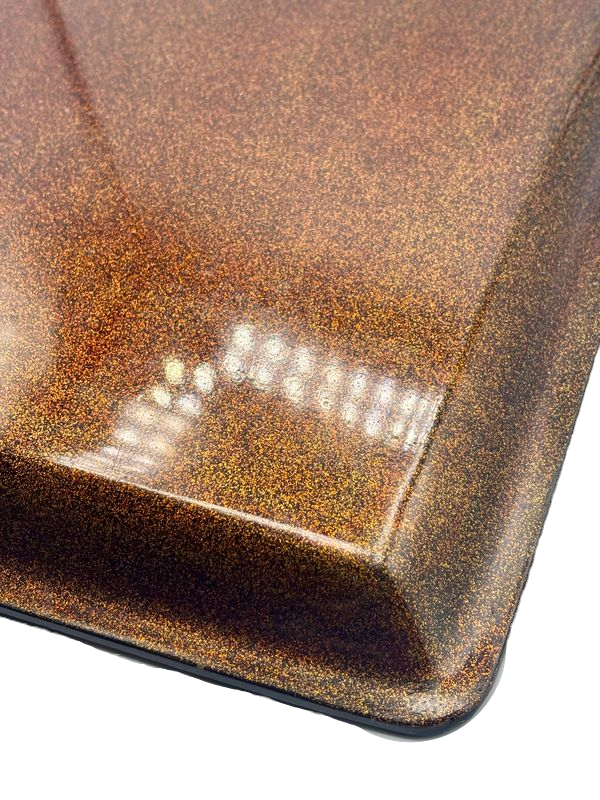 Thumbnail: Vintage Japanese Lacquer Tray with Bamboo Leaves