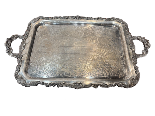 Silver Plated Tray with Handles Ascot Sheffield Design