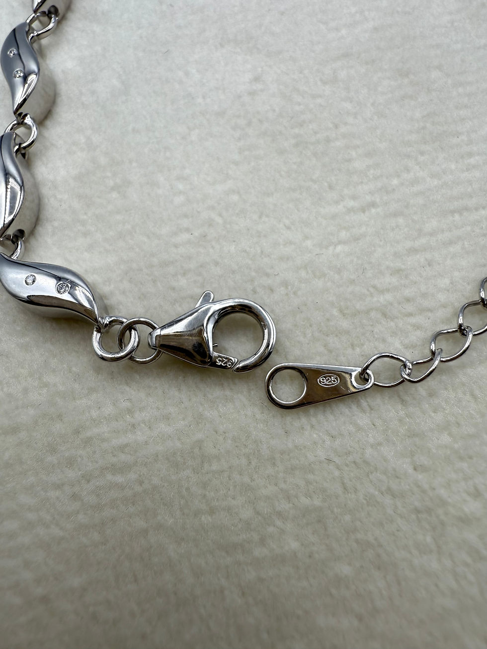 Thumbnail: Sterling Silver .06ctw Diamond Bracelet