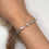 Thumbnail: 14 Karat White Gold Moonstone Bracelet