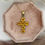 Thumbnail: 14 Karat Yellow Gold Citrine Cross Pendant