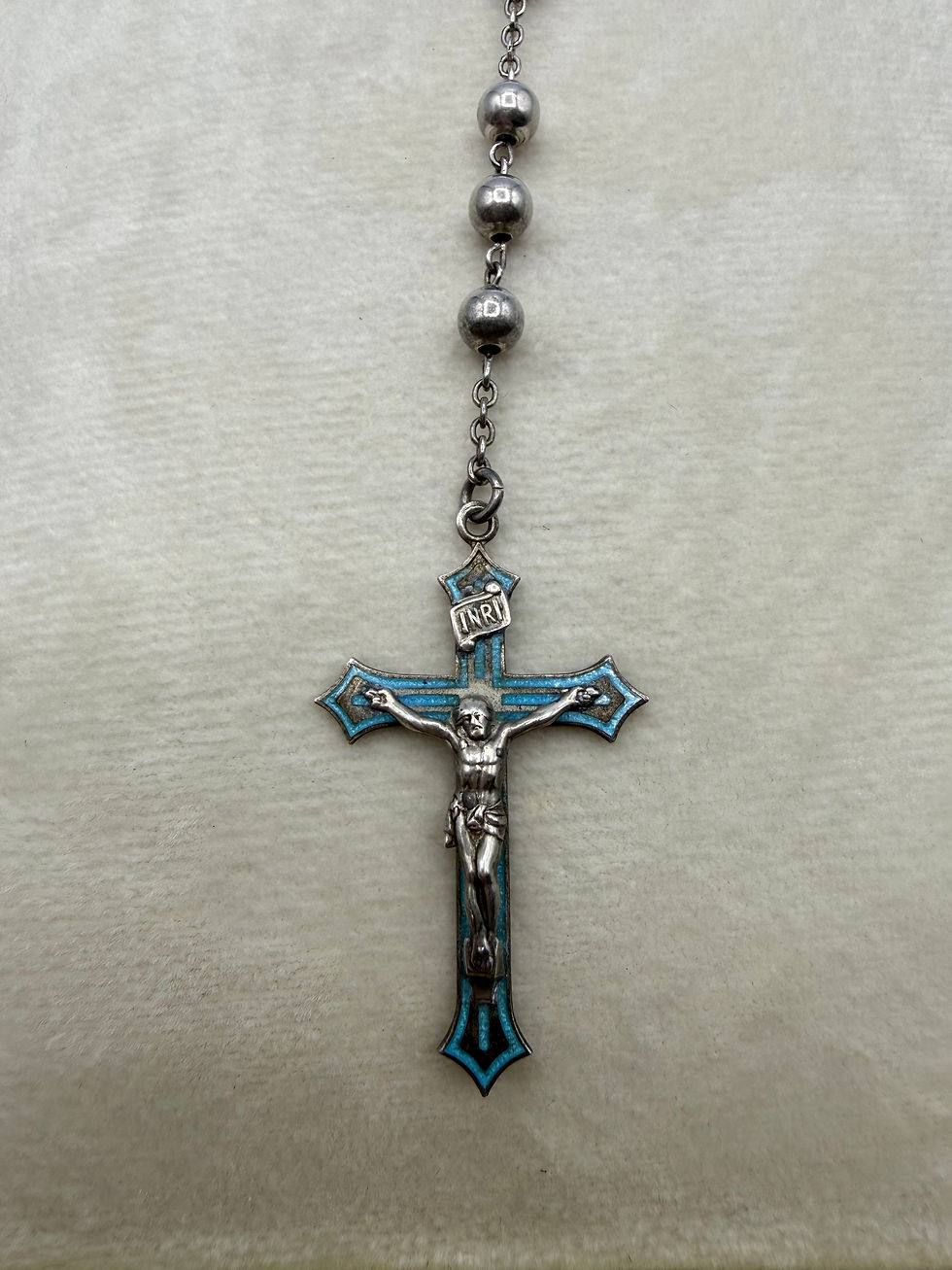 Thumbnail: Sterling Silver Enamel Rosary