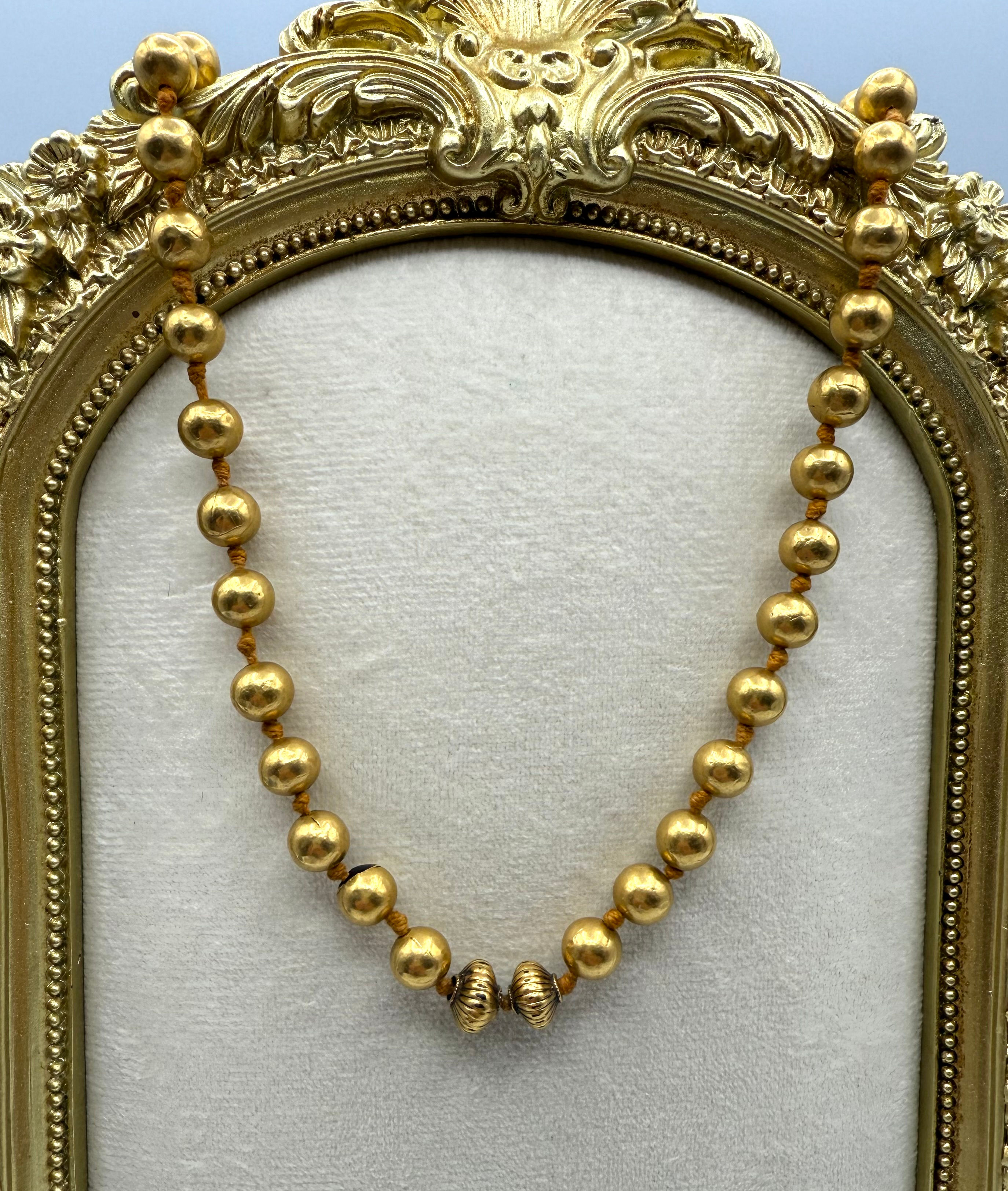 22 Karat Gold Over Lacquer Indian Necklace