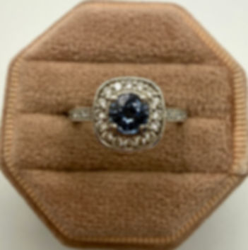 Platinum .51ct Spinel & .25ctw Diamond Ring