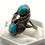 Thumbnail: Sterling Silver Double Turquoise Ring