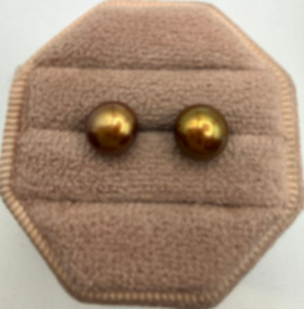 Sterling Silver Dyed Pearl Earrings