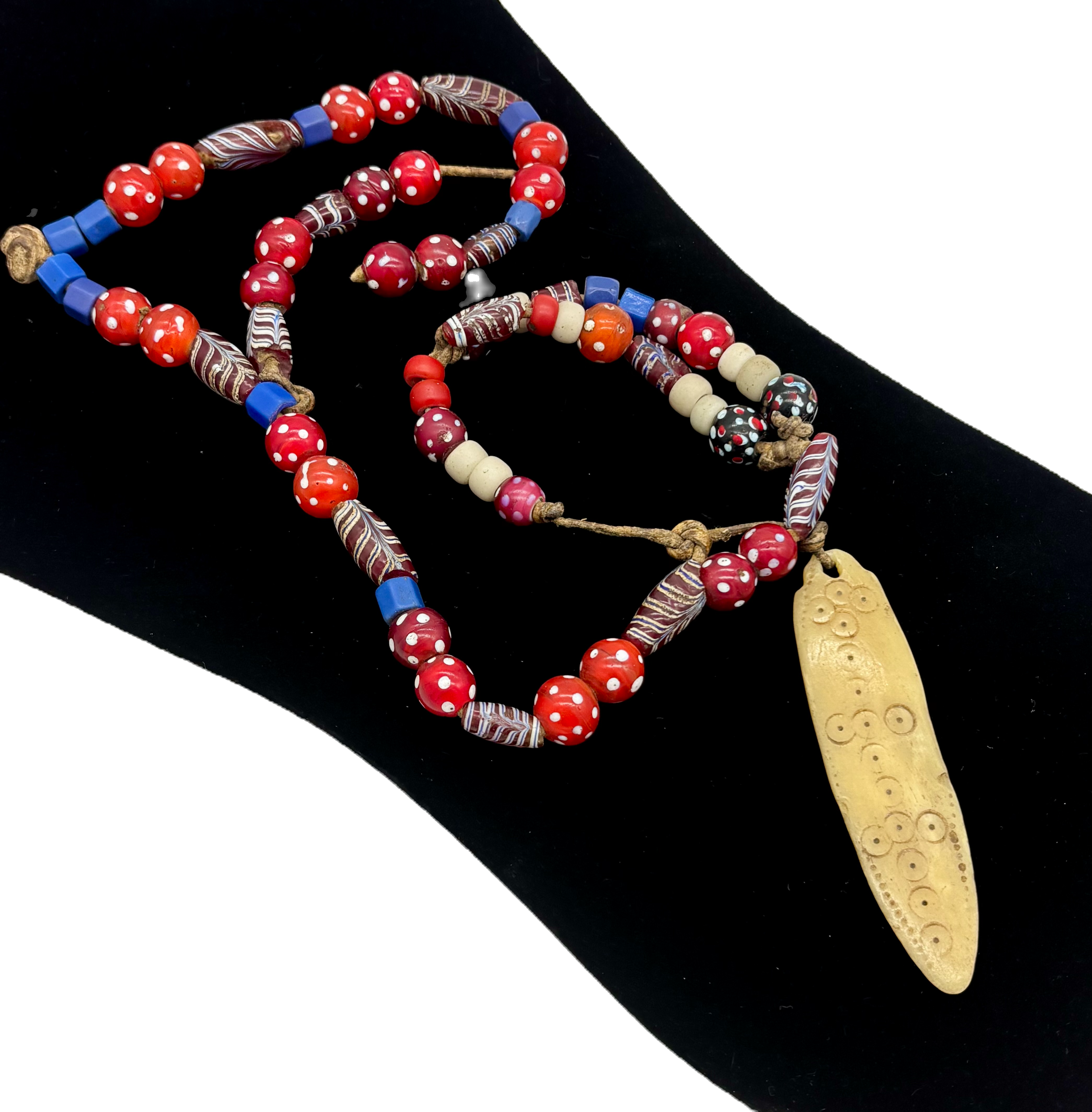 Ethiopian Medicine Man Necklace with Venetian Glass Beads
