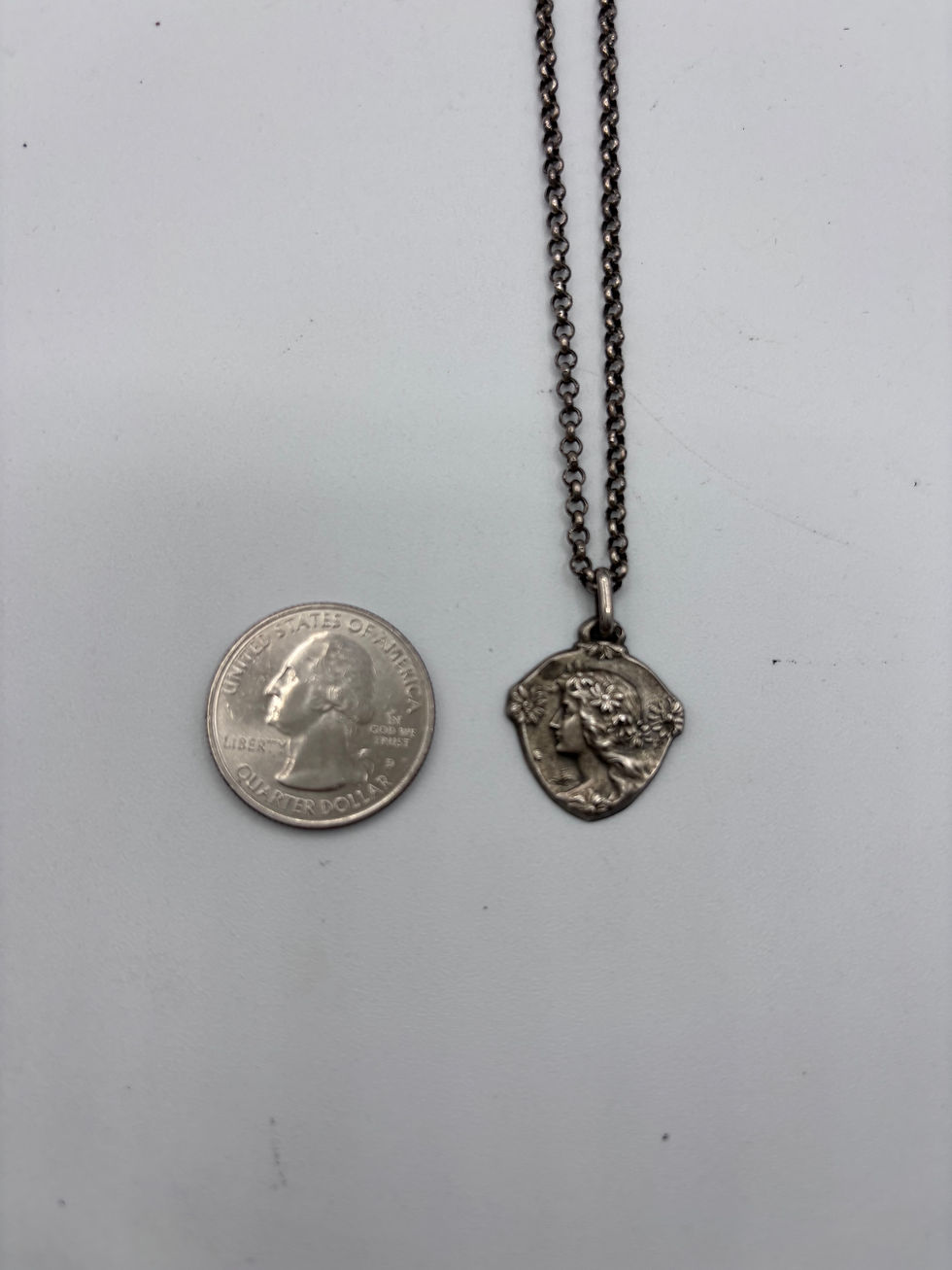 Thumbnail: Silver Art Nouveau Necklace