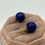 Thumbnail: 14k Yellow Gold 10mm Lapis Studs
