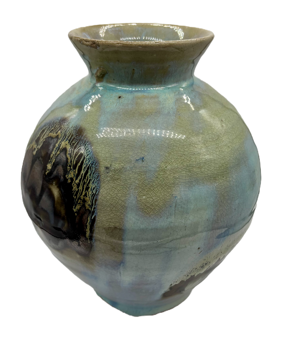 Thumbnail: 20th Century Japanese Drip Glaze Vase