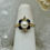 Thumbnail: 14 Karat Yellow Gold .12CTW Diamond, Pearl, & .20CTW Sapphire Ring