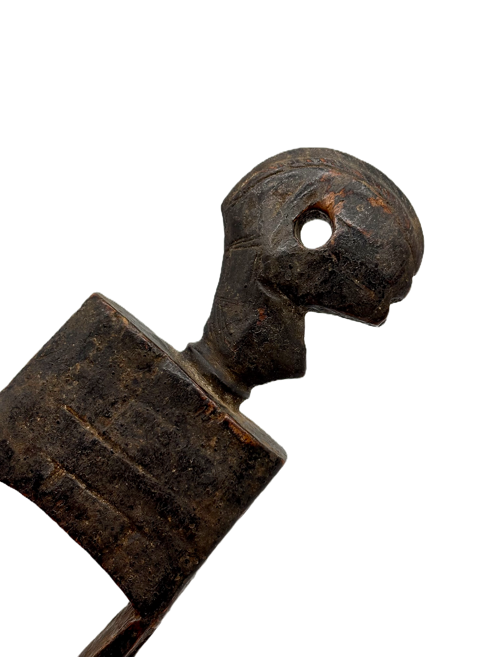 Thumbnail: Senufo Heddle Pulley Head Hand Carved