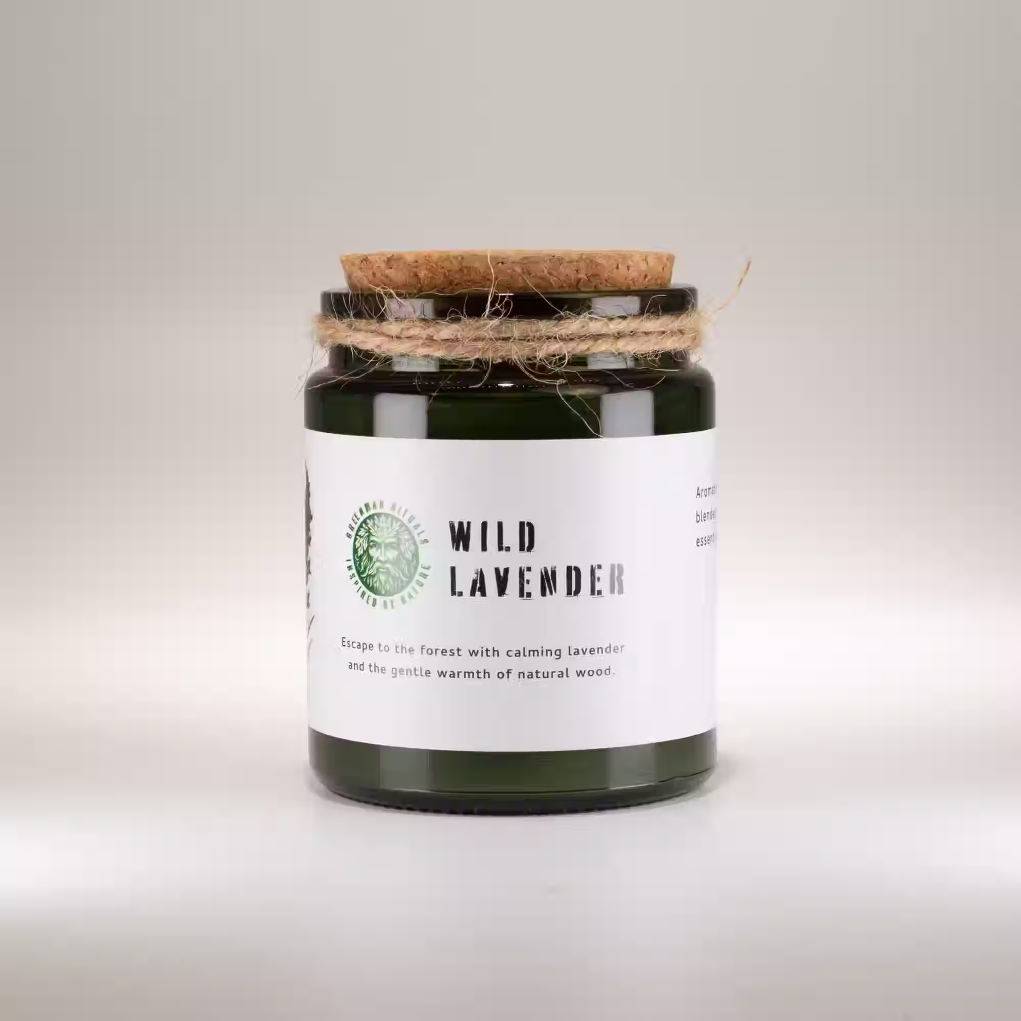 Greenman Woodwick Soy Candle - Wild Lavender