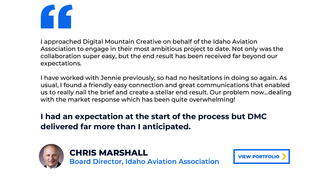 Chris Marshall Idaho Aviation Association testimonial