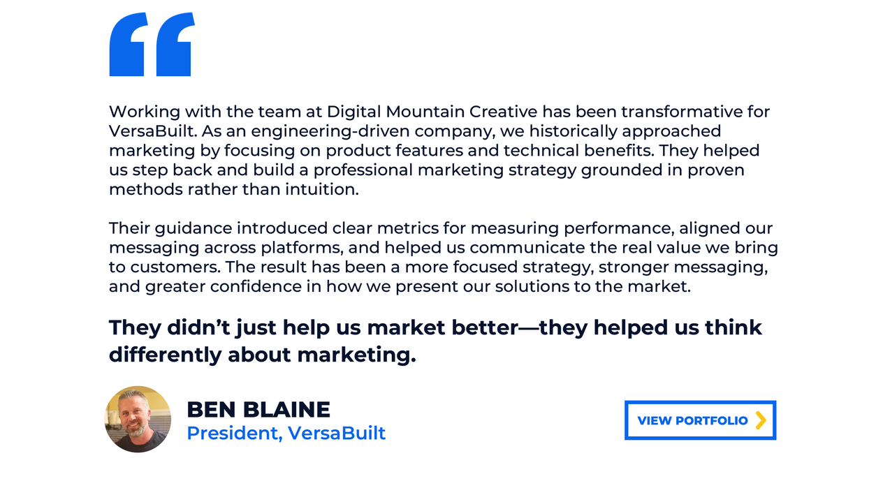 Ben Blaine VersaBuilt testimonial