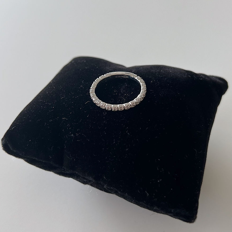 Thumbnail: Bague en Or Blanc 14K avec Zirconia