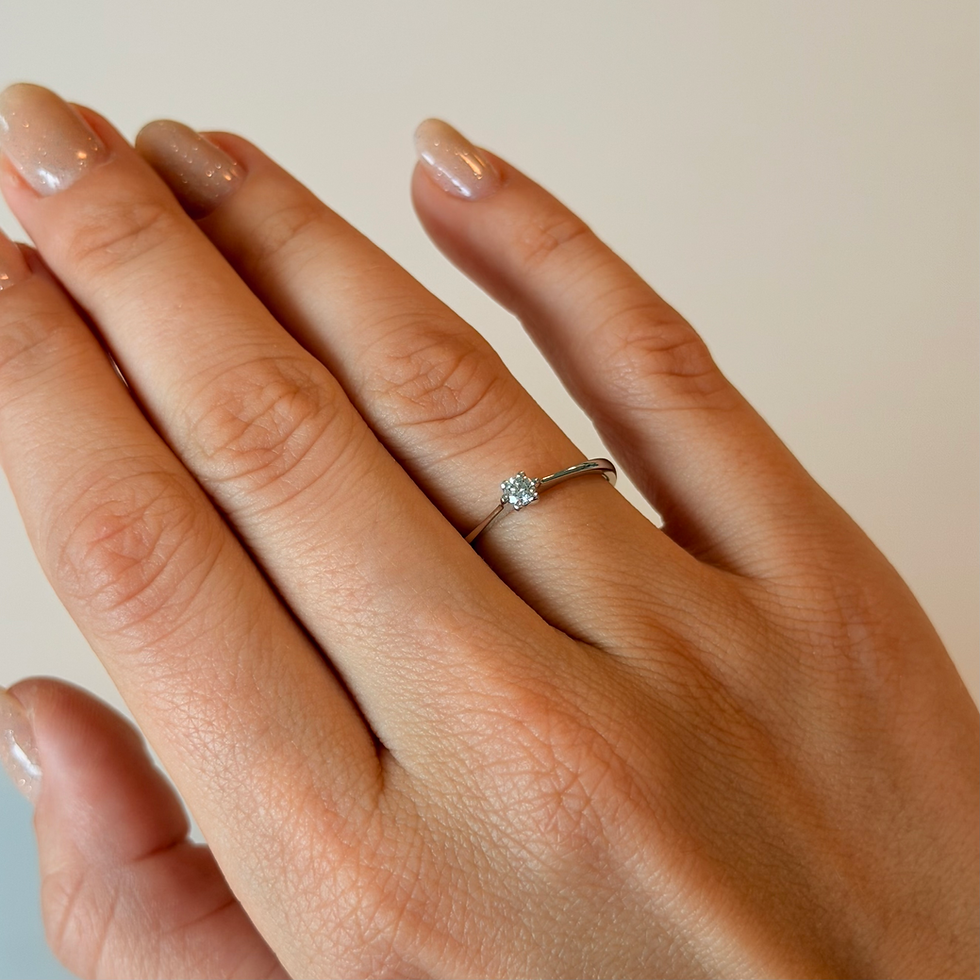 Miniaturbild: Bague de fiançailles en Or Blanc
