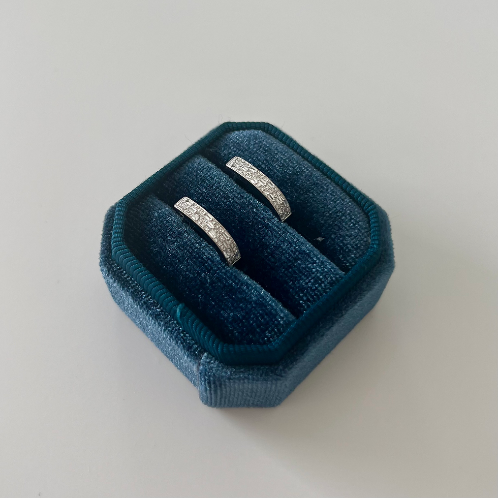 Boucles d'oreilles en Or Blanc 18K avec Diamants