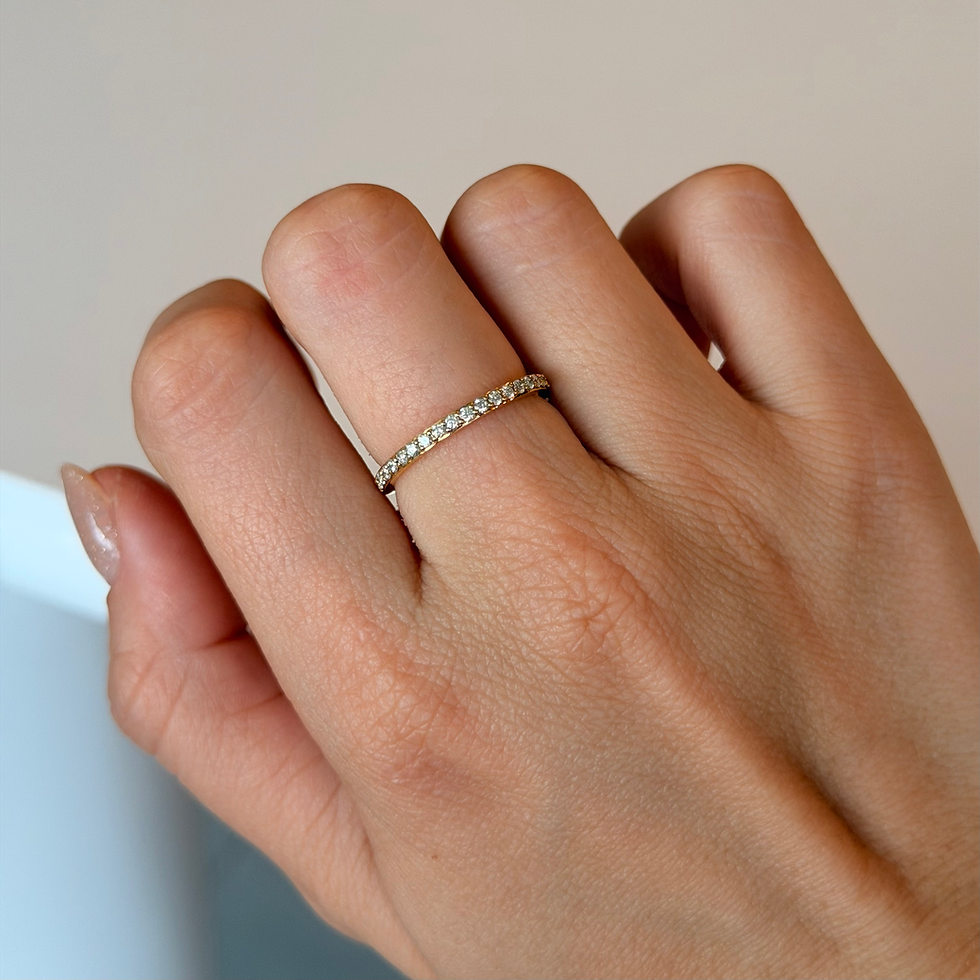 Miniature : Bague avec Diamants en Or Jaune