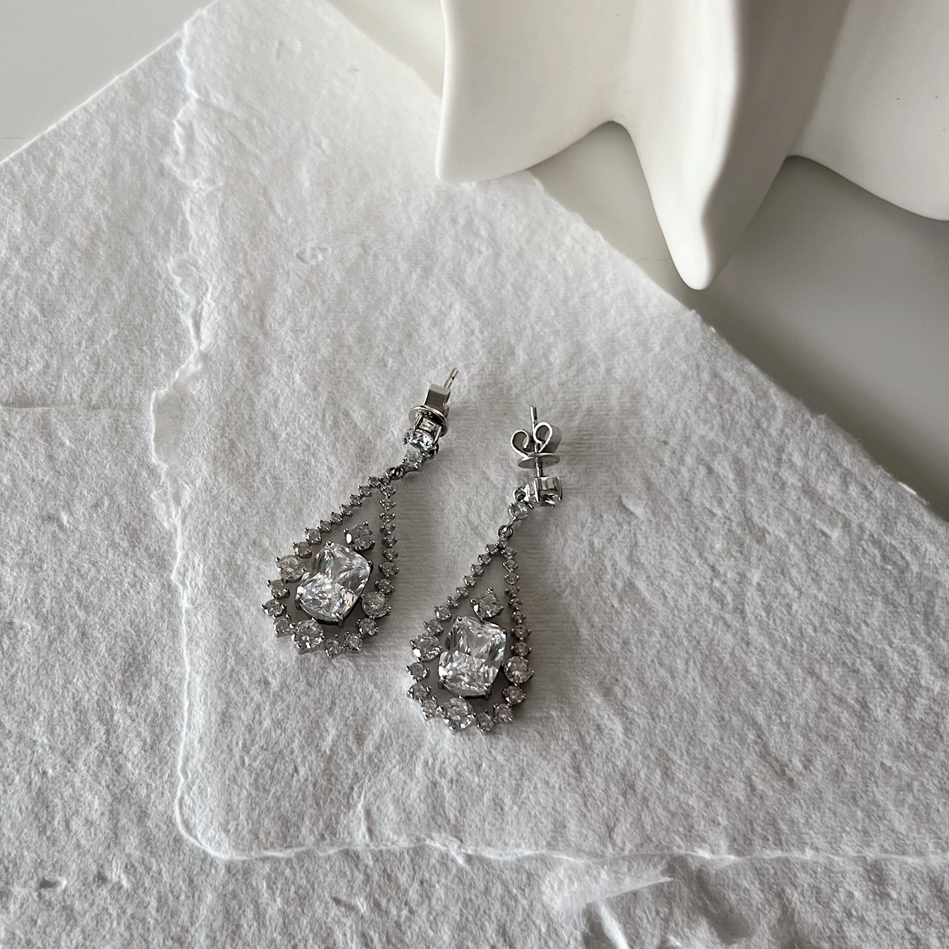 Boucles d'oreilles en Argent 925 avec Zirconia