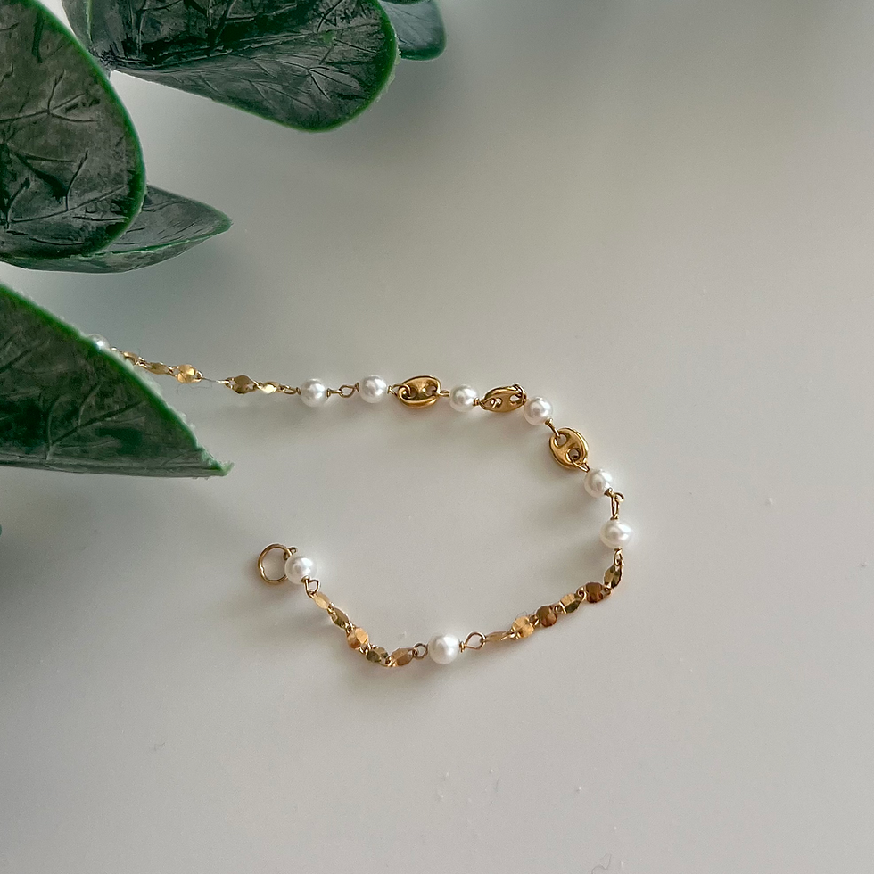 Miniaturbild: Bracelet en Or Jaune 18K avec Perles