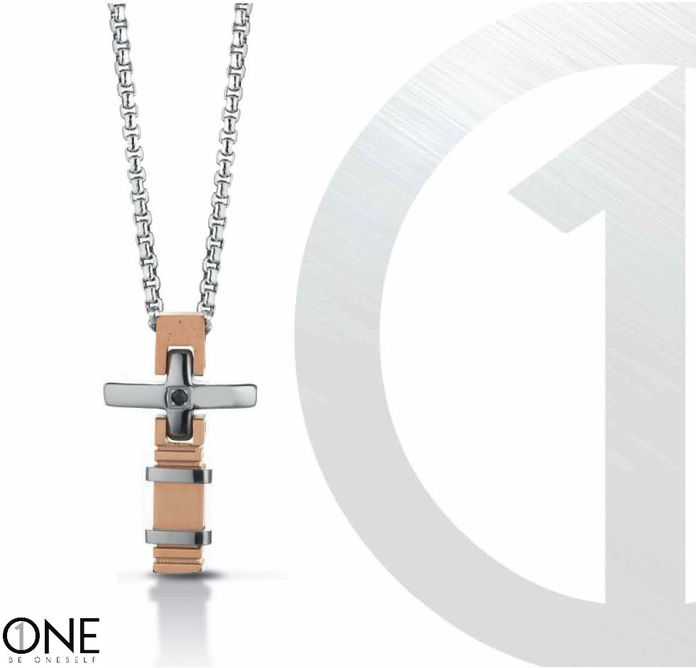 Thumbnail: Collier en Acier avec Zirconia