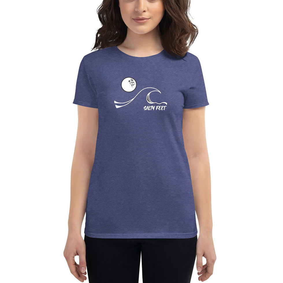 Thumbnail: Salty Feet ( Wave Moon ) Women's short sleeve t-shirt