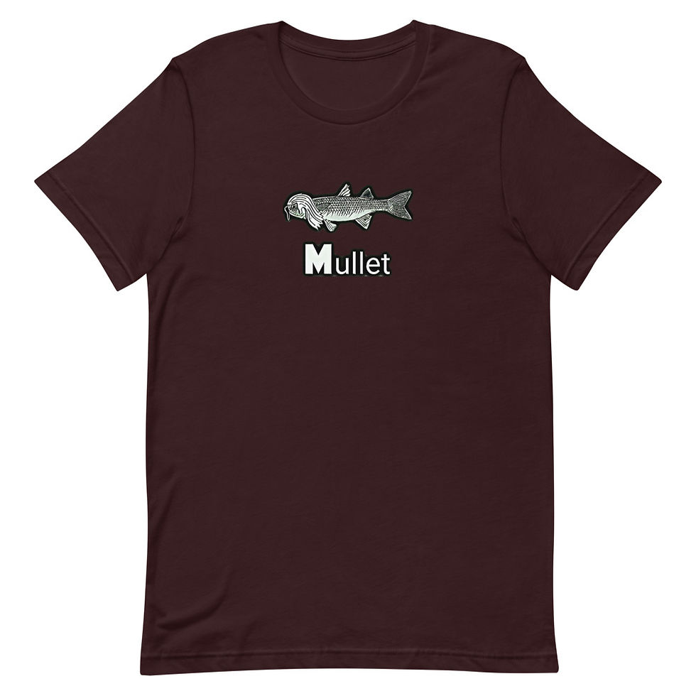 Thumbnail: ( The Mullet ) Black & White logo - Short-Sleeve Unisex T-Shirt