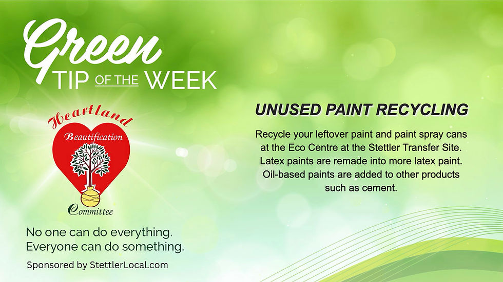 Green Tip: Unused Paint Recycling at Stettler Transfer Site