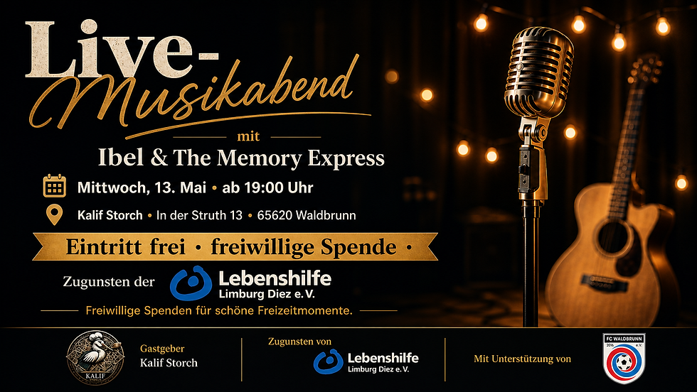 Live-Musikabend für den guten Zweck – mit Ibel & The Memory Express