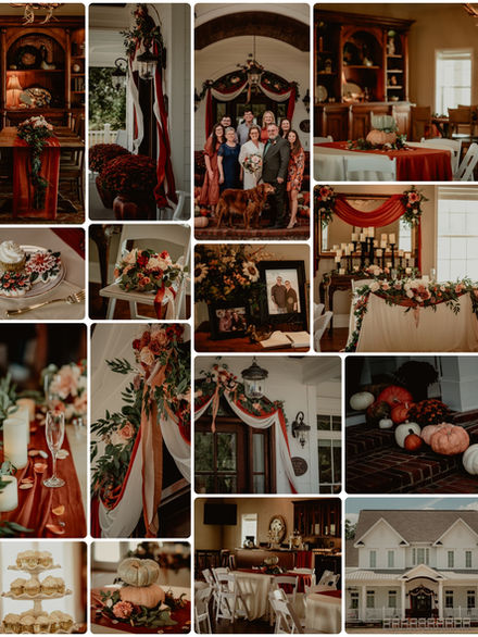 October Wedding in Arkansas, Pumpkins and Mums, Front Porch Wedding at Grandview Acres Lodge and Event Center