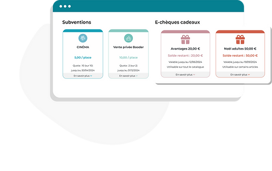 Subventions et e-chèques cadeaux