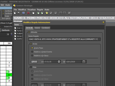 Come faccio a scegliere le partite da Automatizzare?