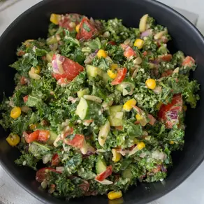 Recipe: Crazy for Kale Salad with Dijon Pumpkin Seed Dressing
