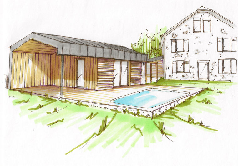 architecture écologique, architecture bioclimatique, extension, rénovation, réhabilitation, architecte La Mure, architecte Grenoble, architecte Matheysine, architecte Trièves, construction bois, architecture d'intérieur La Mure, décoration Grenoble