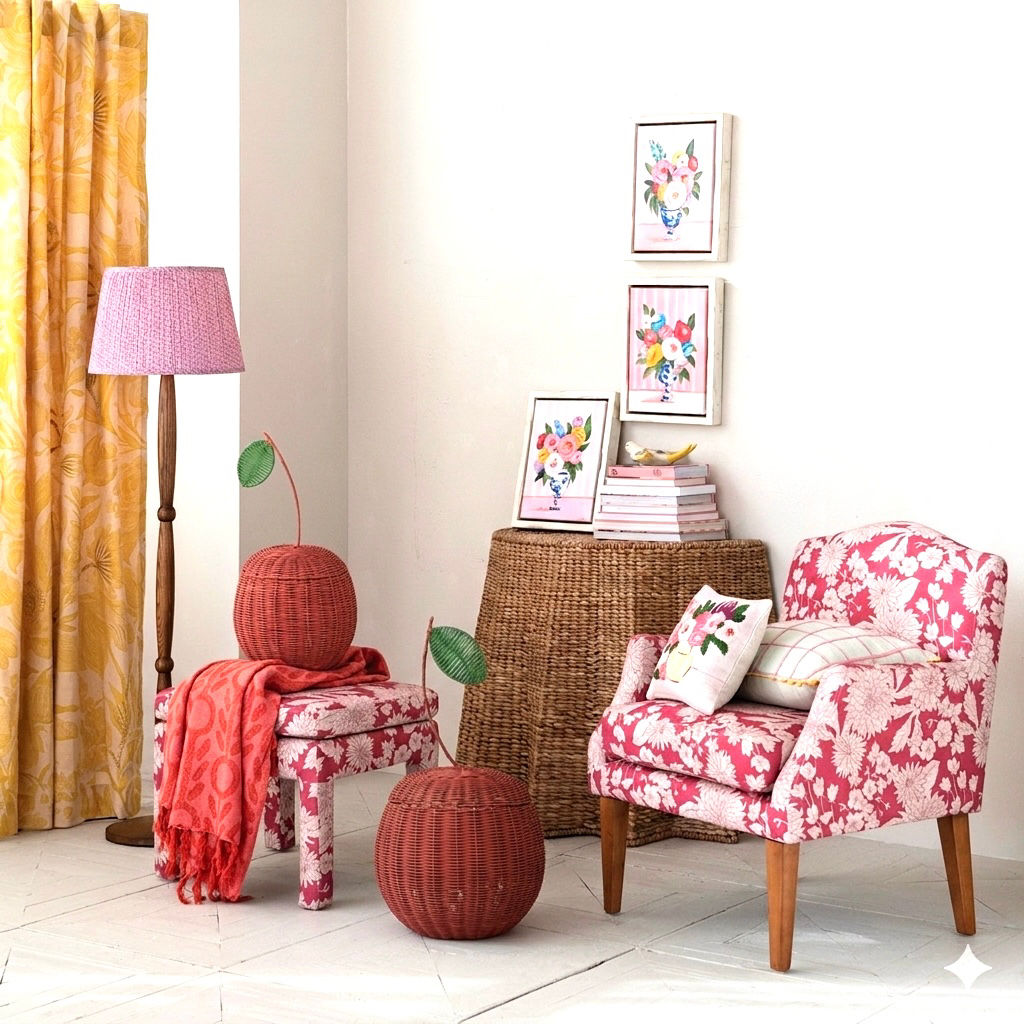 Cherry On Top Rattan Basket (Set of 2)