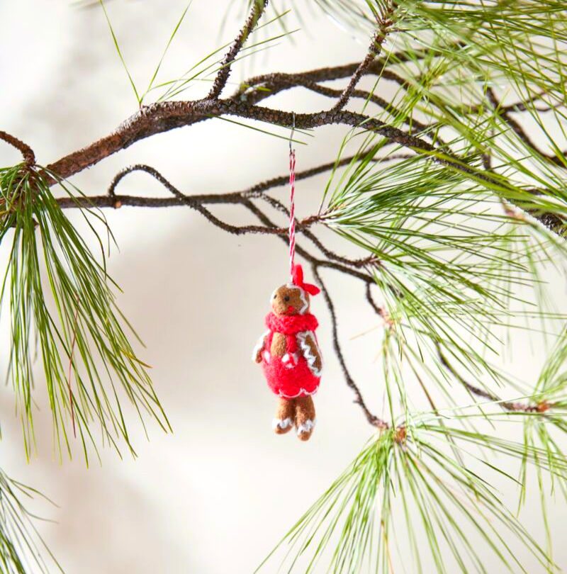Gingerbread Woman Felt Ornament