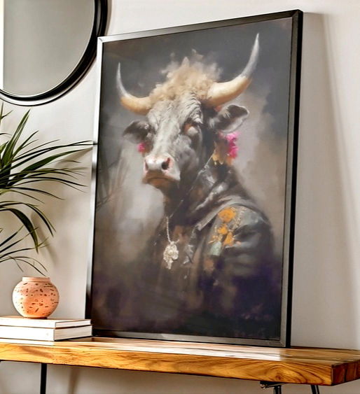 Thumbnail: Dapper Bull Art Print