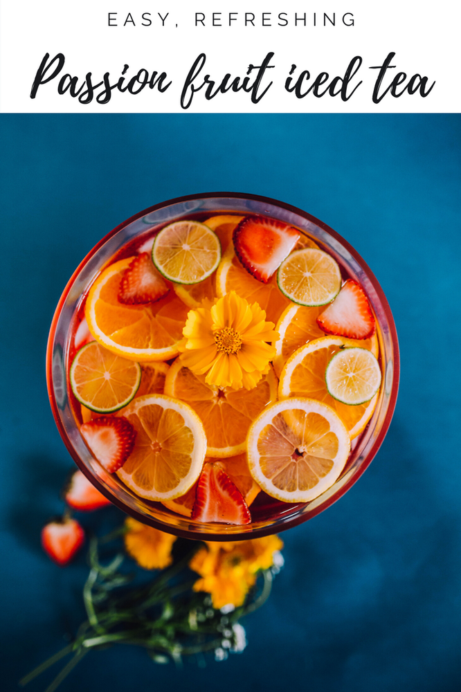 Passion Fruit Iced Tea with Citrus
