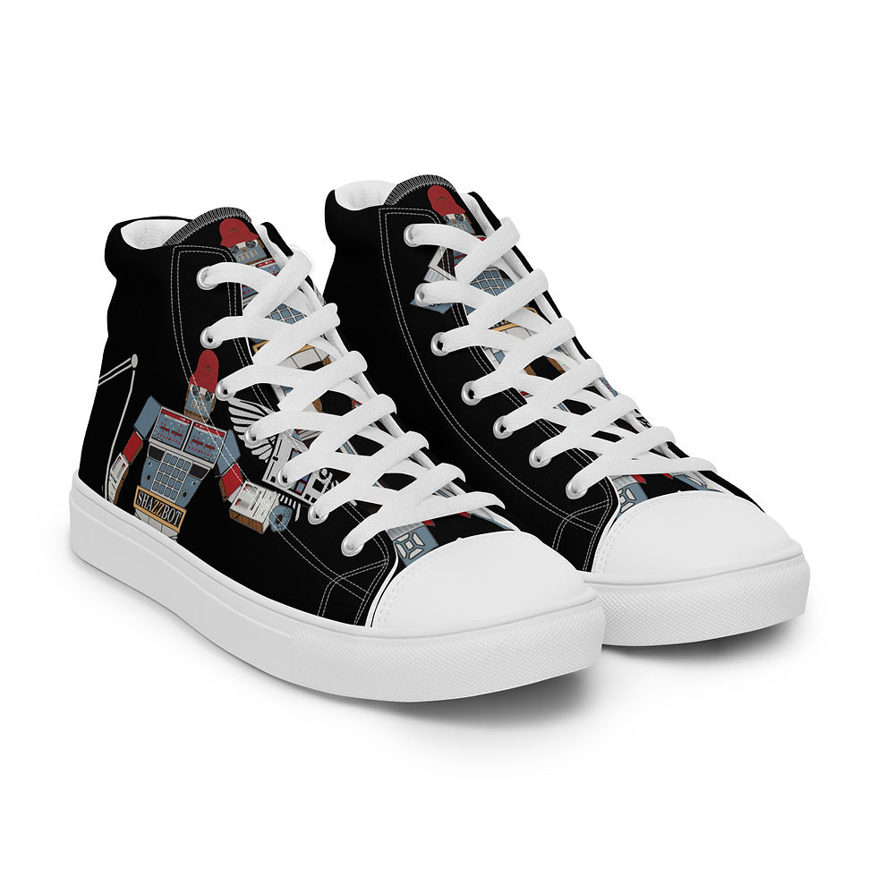 Thumbnail: MIGHTY SHAZZBOT high top canvas shoes