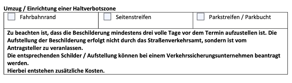 Halteverbot beantragen Erkrath - Schritt 3