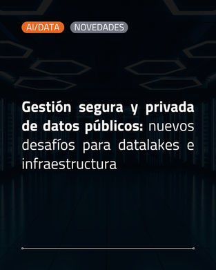 Gestión segura y privada de datos públicos: nuevos desafíos para datalakes e infraestructura