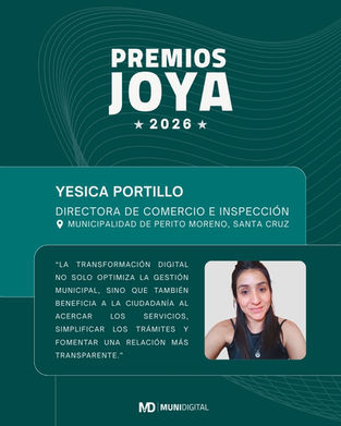 Premio JOYA 2026 | Municipalidad de Perito Moreno, Santa Cruz