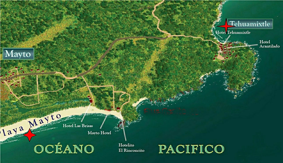Mayto to Tehua Map View