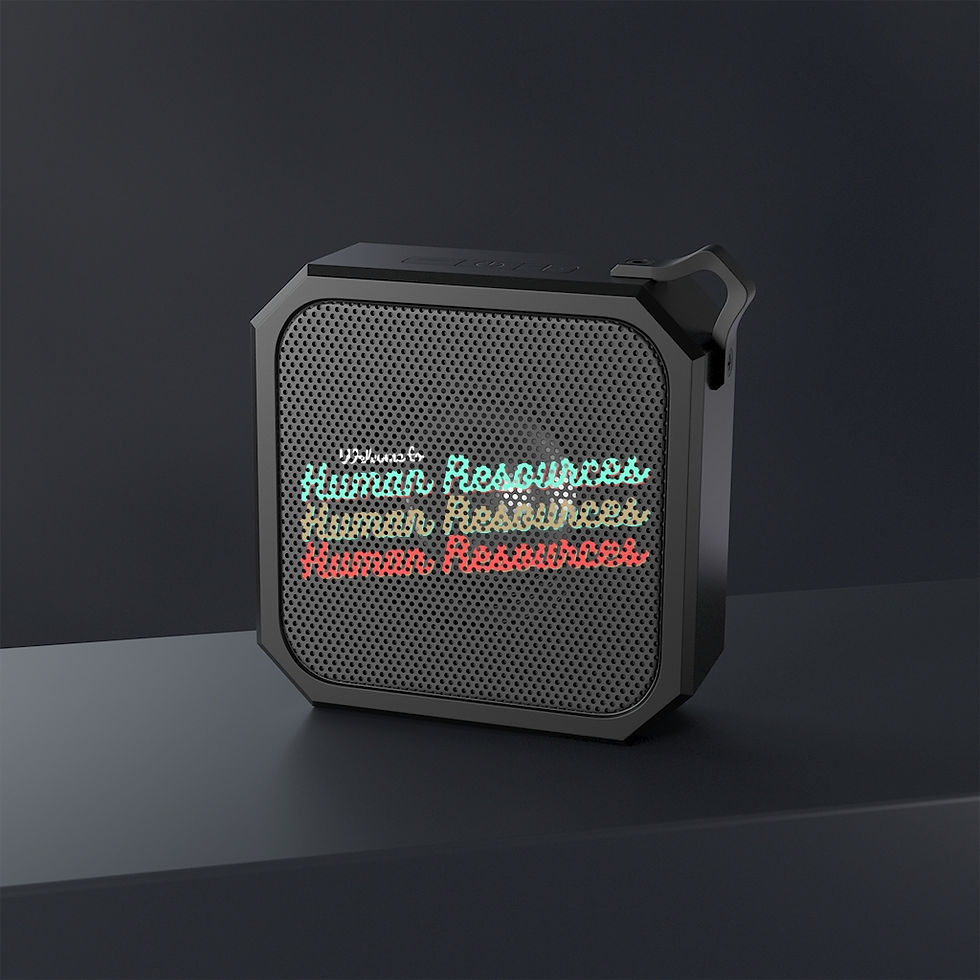 Thumbnail: Welcome To Human Resources Retro Text Blackwater Outdoor Bluetooth Speaker